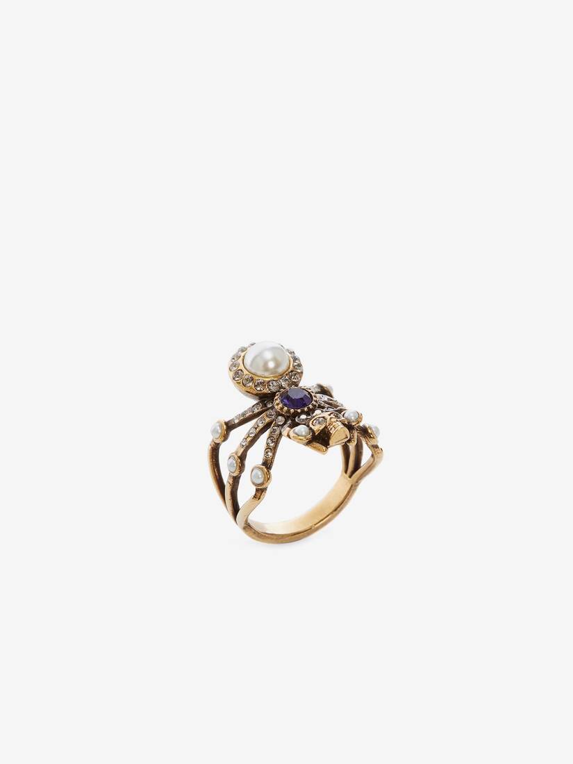 Alexander McQueen 蜘蛛与珍珠戒指