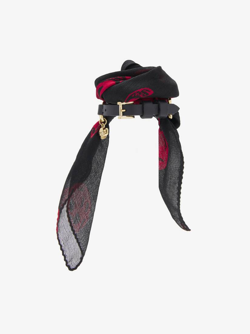Alexander McQueen Skull围巾双圈手镯