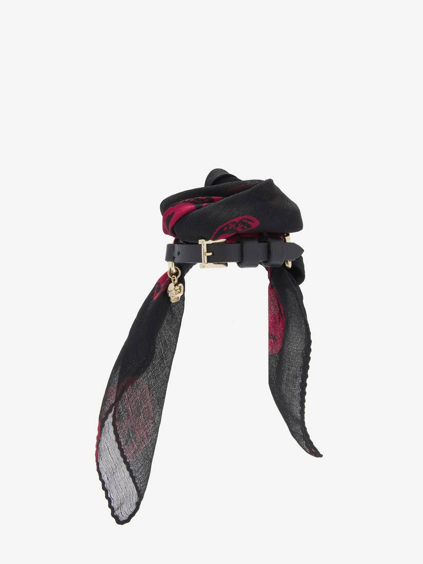 Alexander McQueen Skull围巾双圈手镯