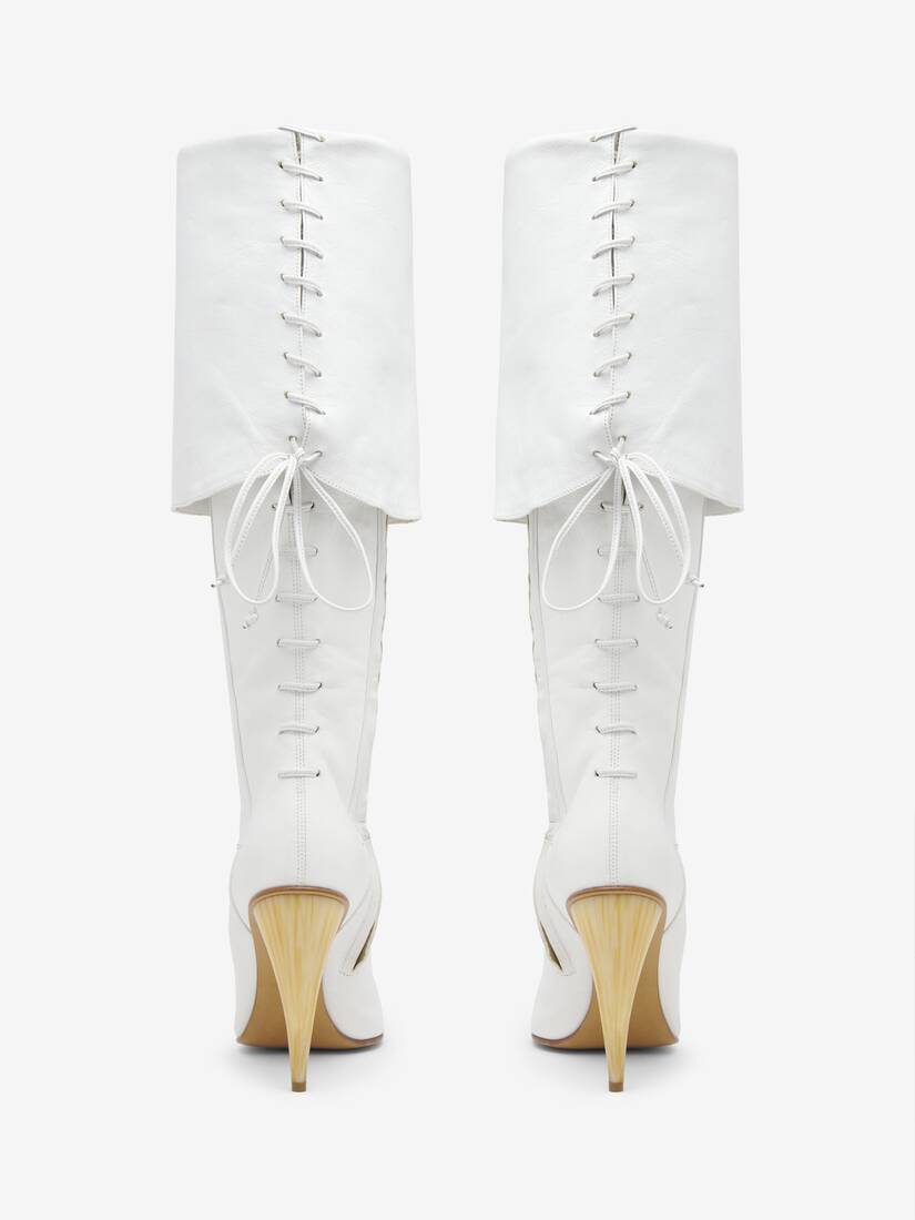 Alexander McQueen 角状鞋跟及膝长靴