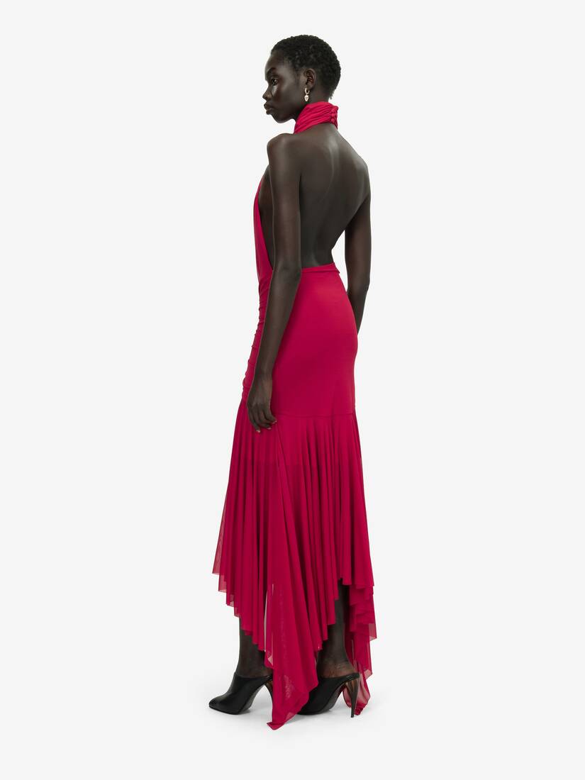 Alexander McQueen 不对称垂褶连衣裙