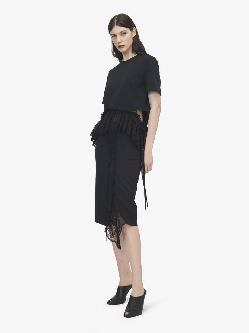 Alexander McQueen 束腰系带裁片铅笔裙