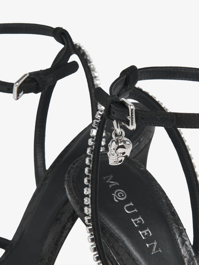 Alexander McQueen 仿水晶蝴蝶结凉鞋