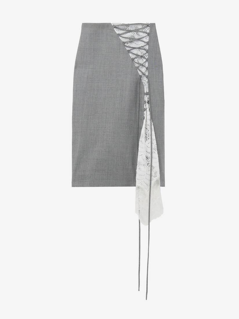Alexander McQueen 束腰系带裁片铅笔裙