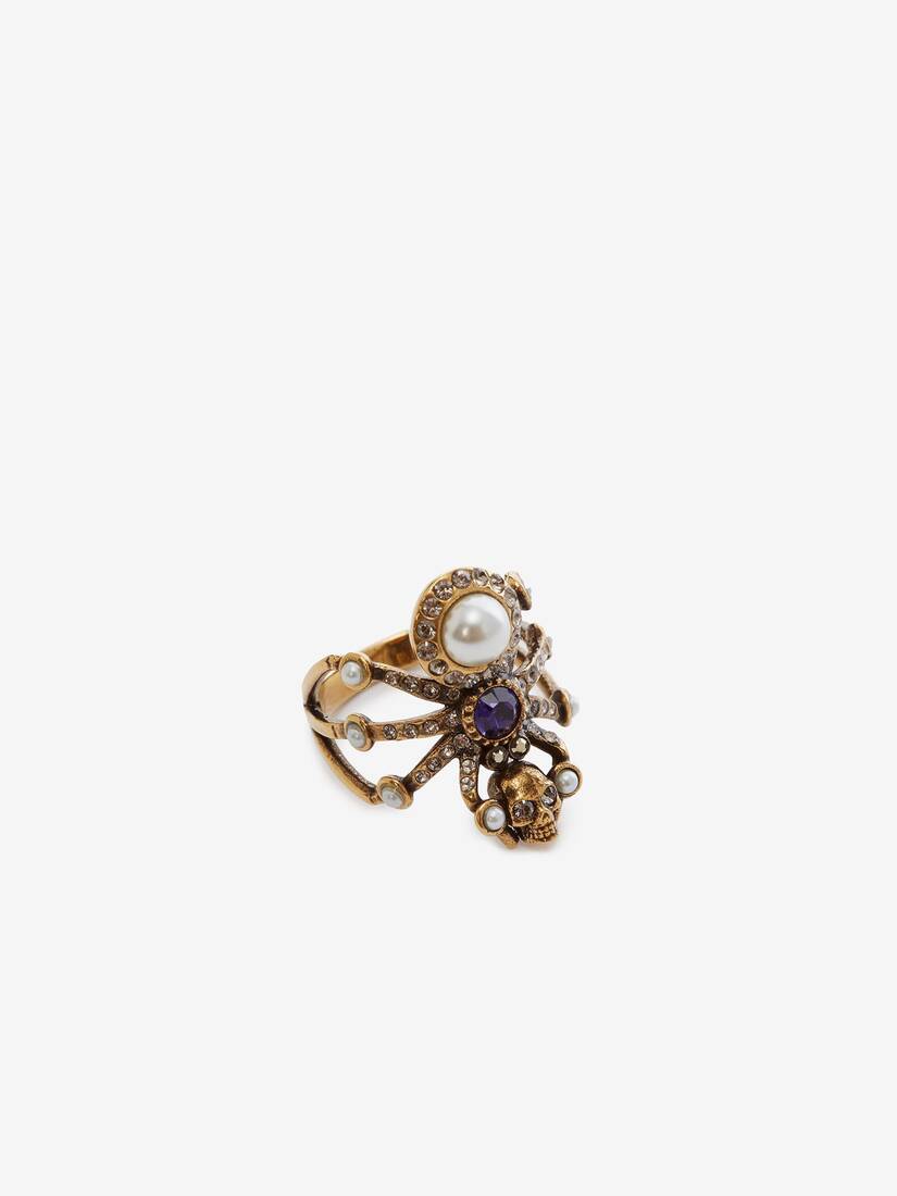 Alexander McQueen 蜘蛛与珍珠戒指