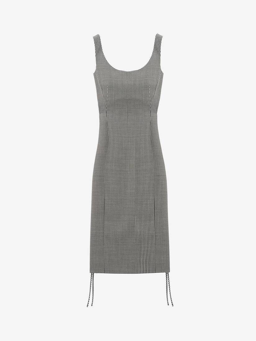 Alexander McQueen 束腰蕾丝维希格纹铅笔连衣裙