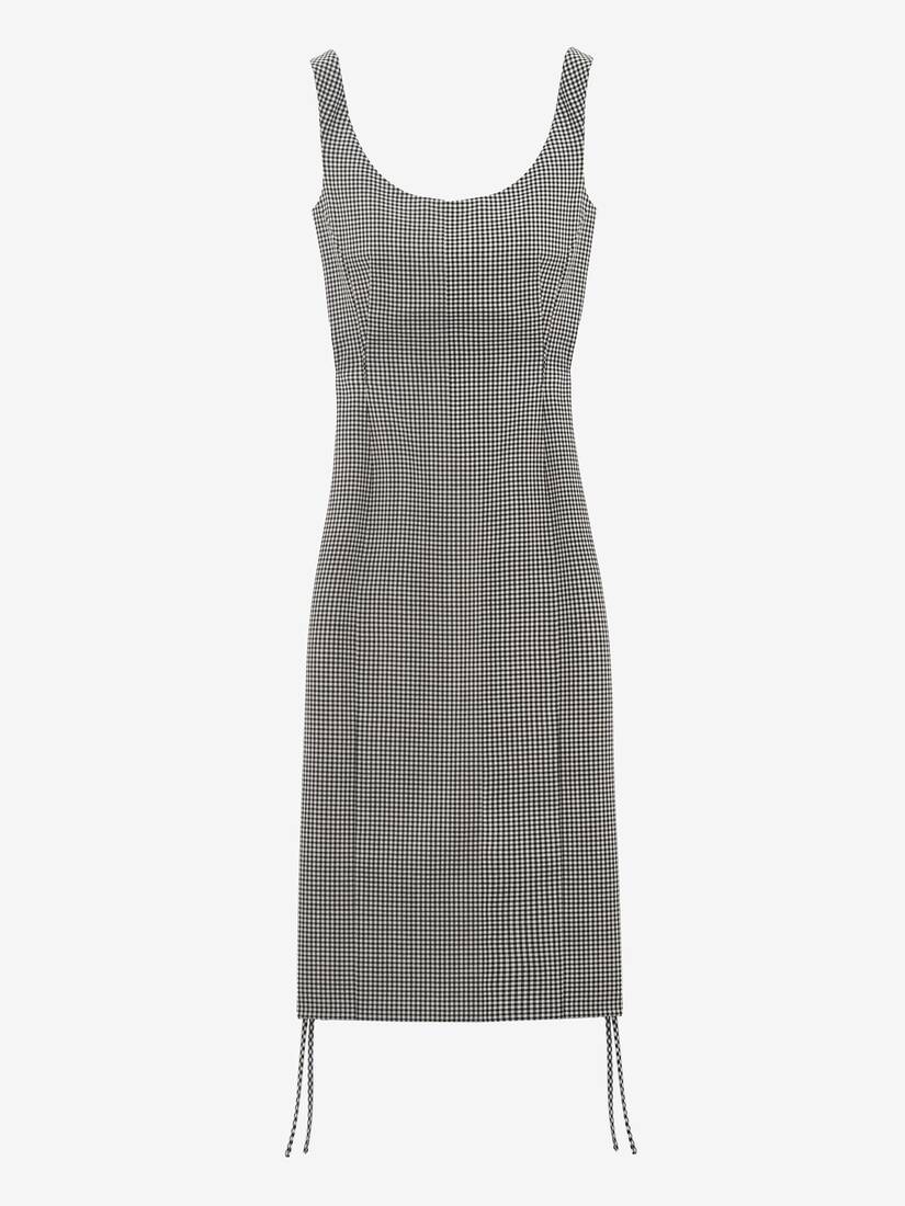 Alexander McQueen 束腰蕾丝维希格纹铅笔连衣裙