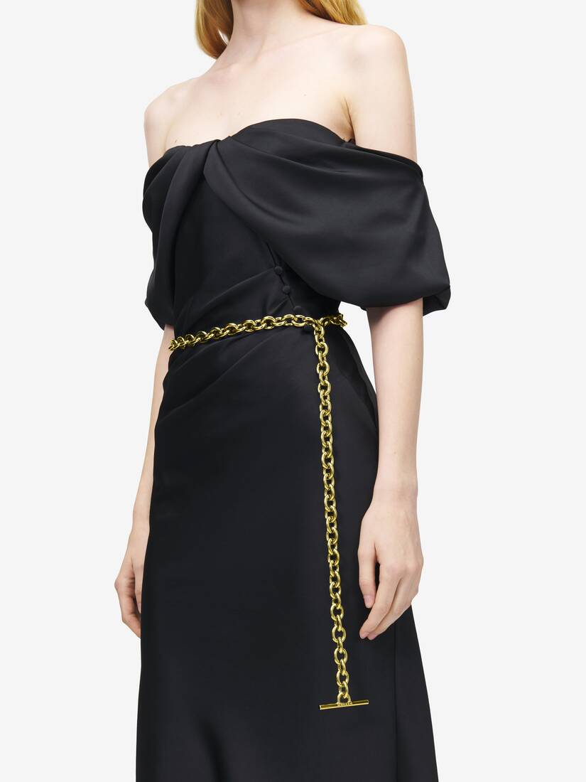 Alexander McQueen T-Bar链条腰带