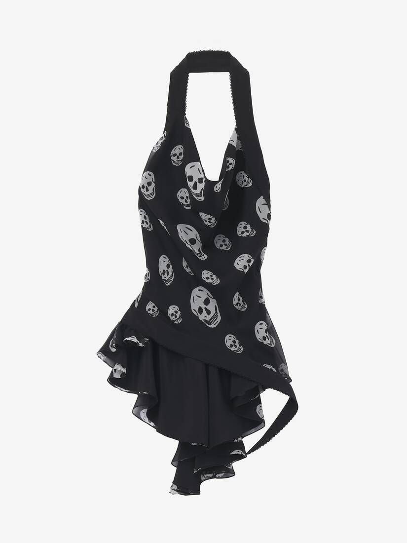 Alexander McQueen 骷髅印花不对称上衣