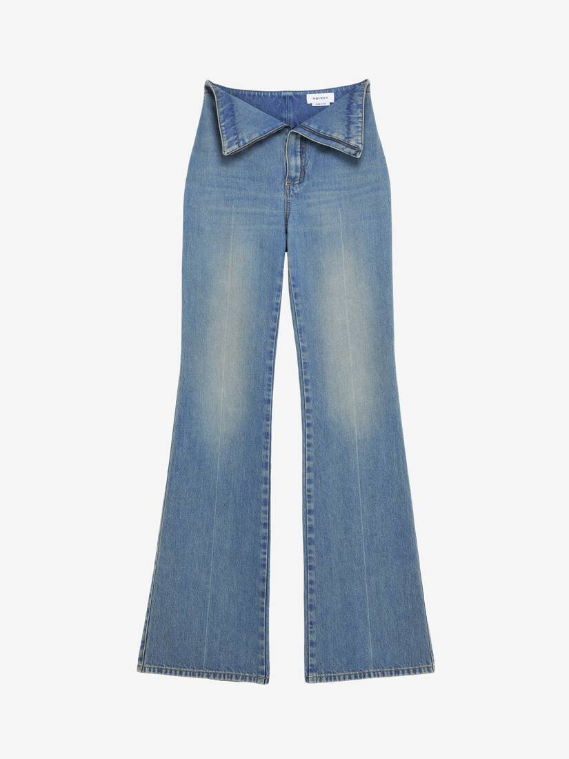 Alexander McQueen 翻腰设计牛仔裤