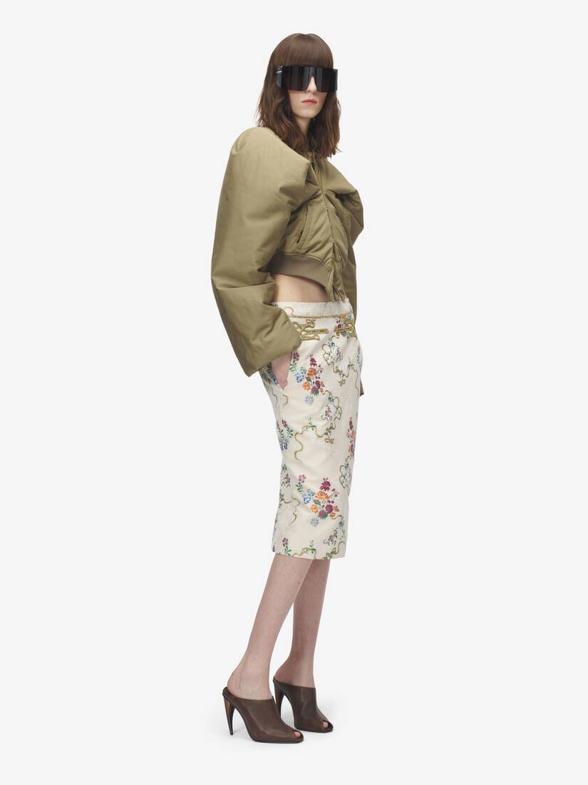 Alexander McQueen 夏日花卉铅笔裙