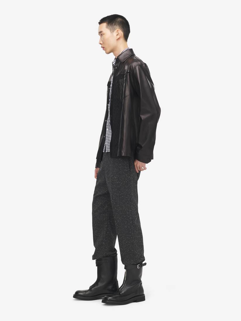 Alexander McQueen 皮革外套式衬衫