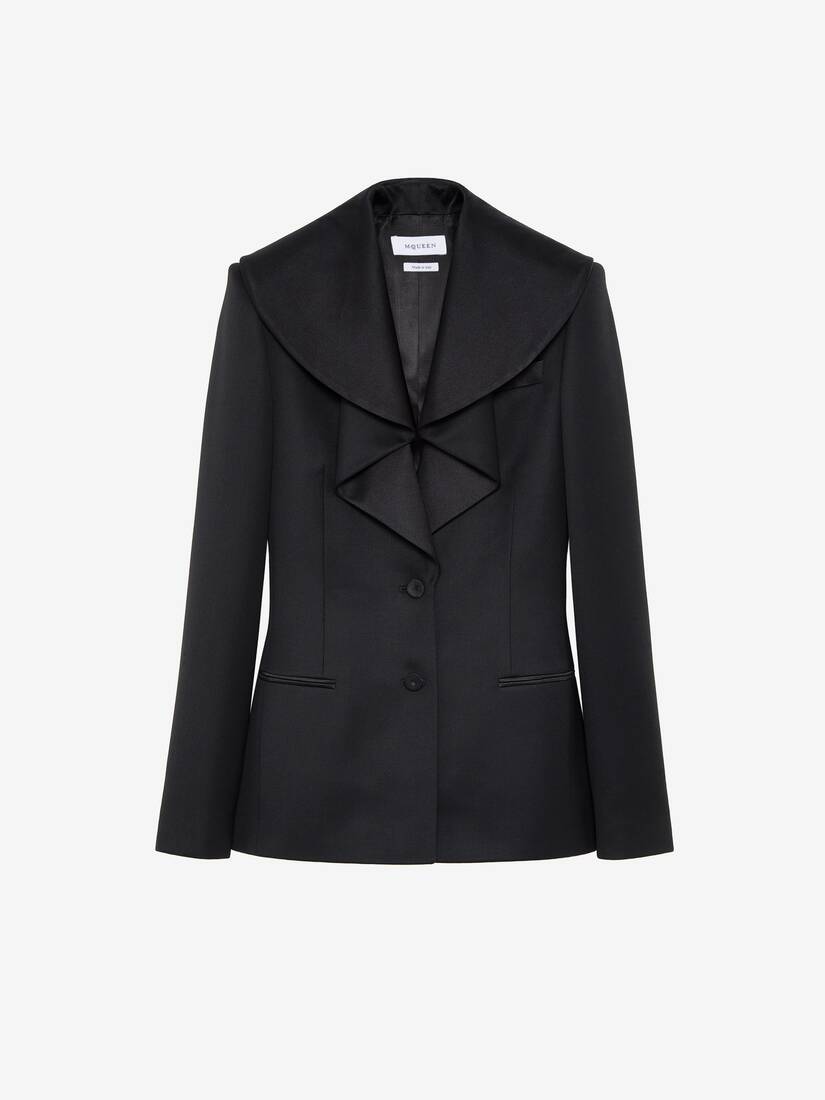 Alexander McQueen 瀑布领单排扣夹克