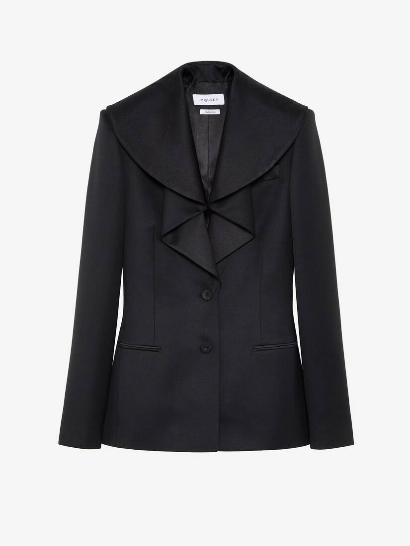 Alexander McQueen 瀑布领单排扣夹克