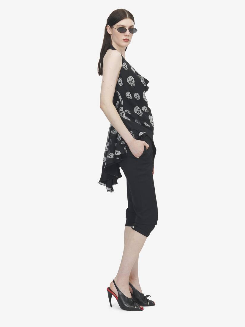 Alexander McQueen 骷髅印花不对称上衣