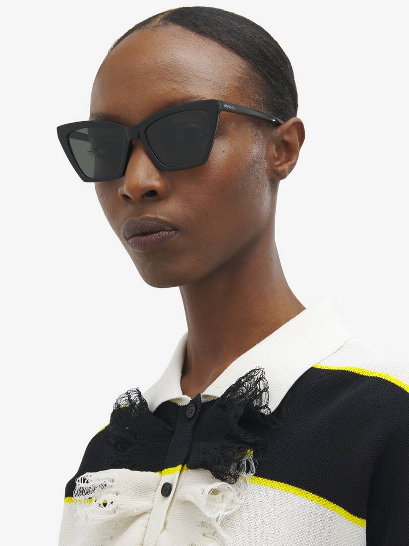 Alexander McQueen 尖角几何猫眼太阳镜