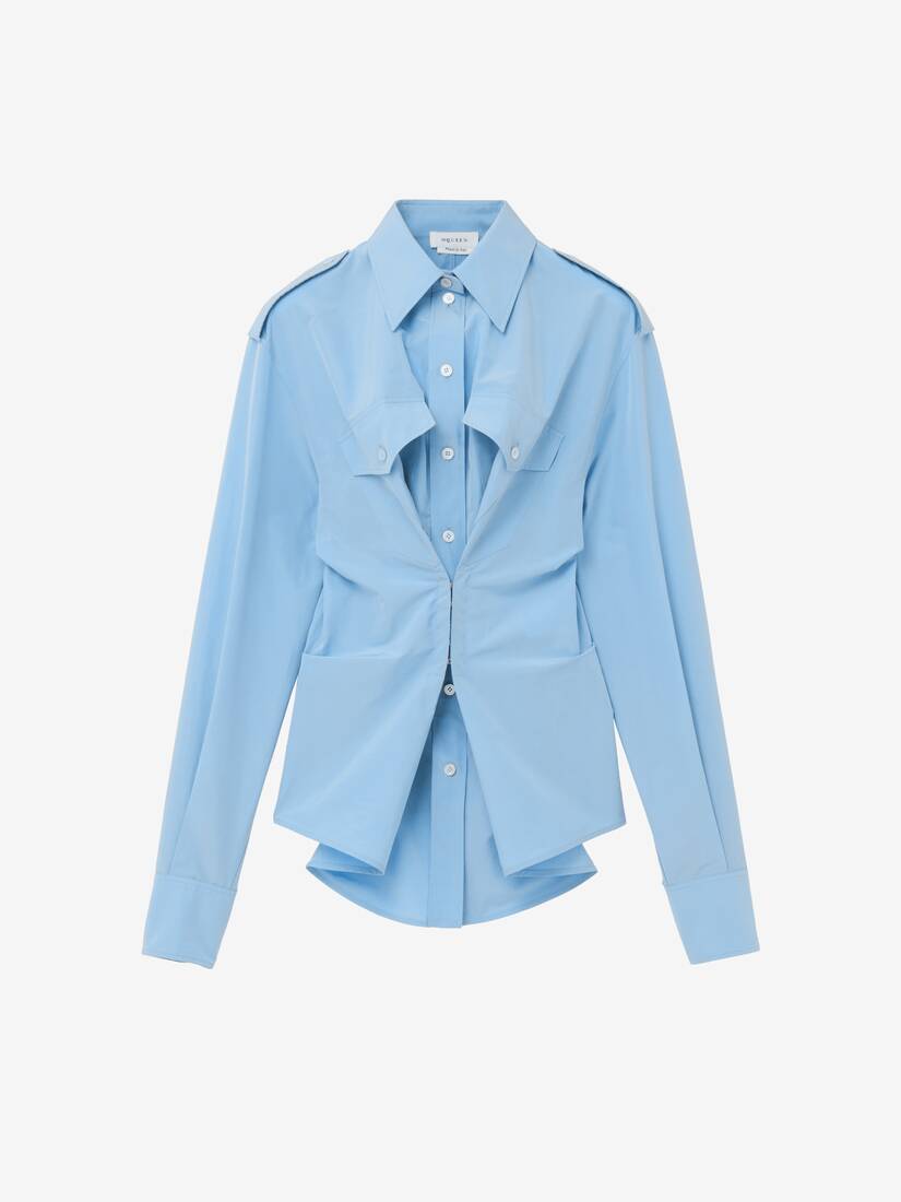 Alexander McQueen 缩褶长袖衬衫