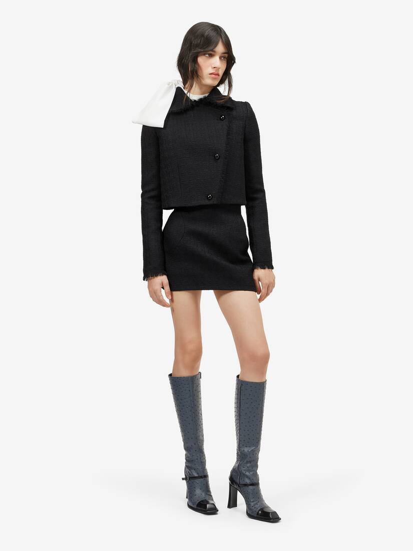 Alexander McQueen 轻盈粗花呢短款夹克