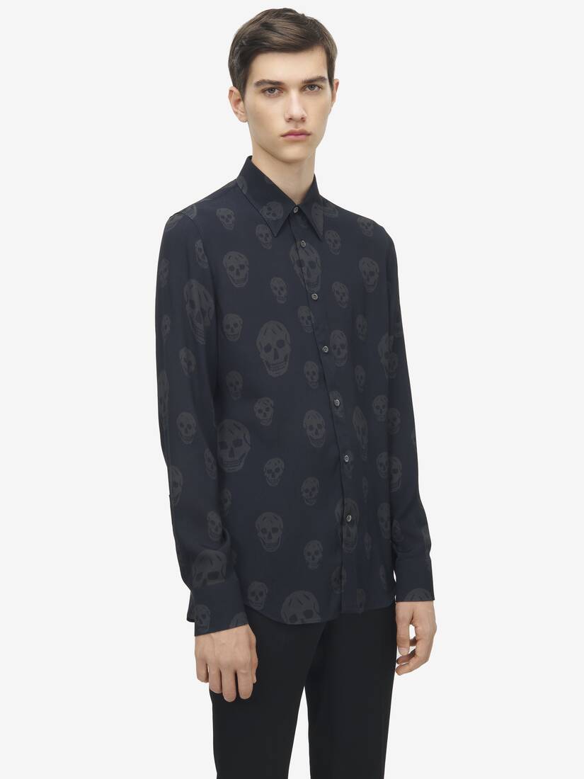 Alexander McQueen Skull印花衬衫