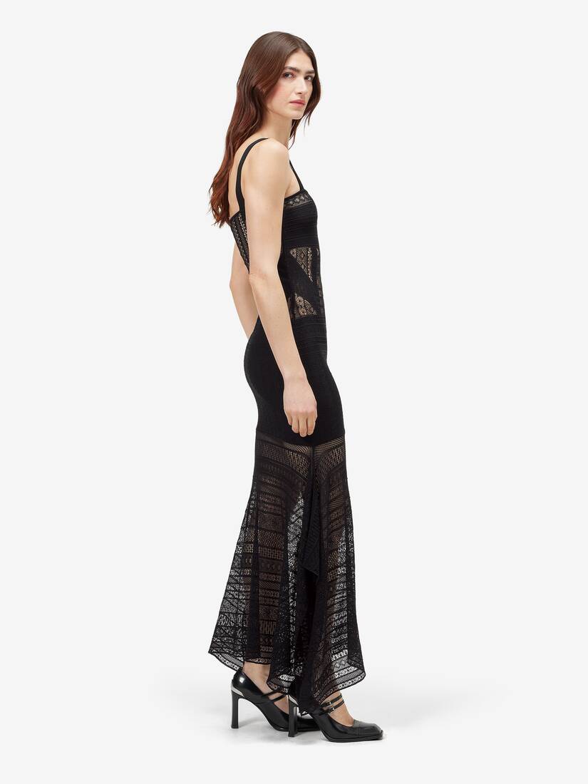 Alexander McQueen 粘胶纤维针织蕾丝连衣裙