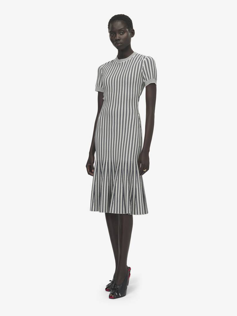 Alexander McQueen 条纹针织连衣裙