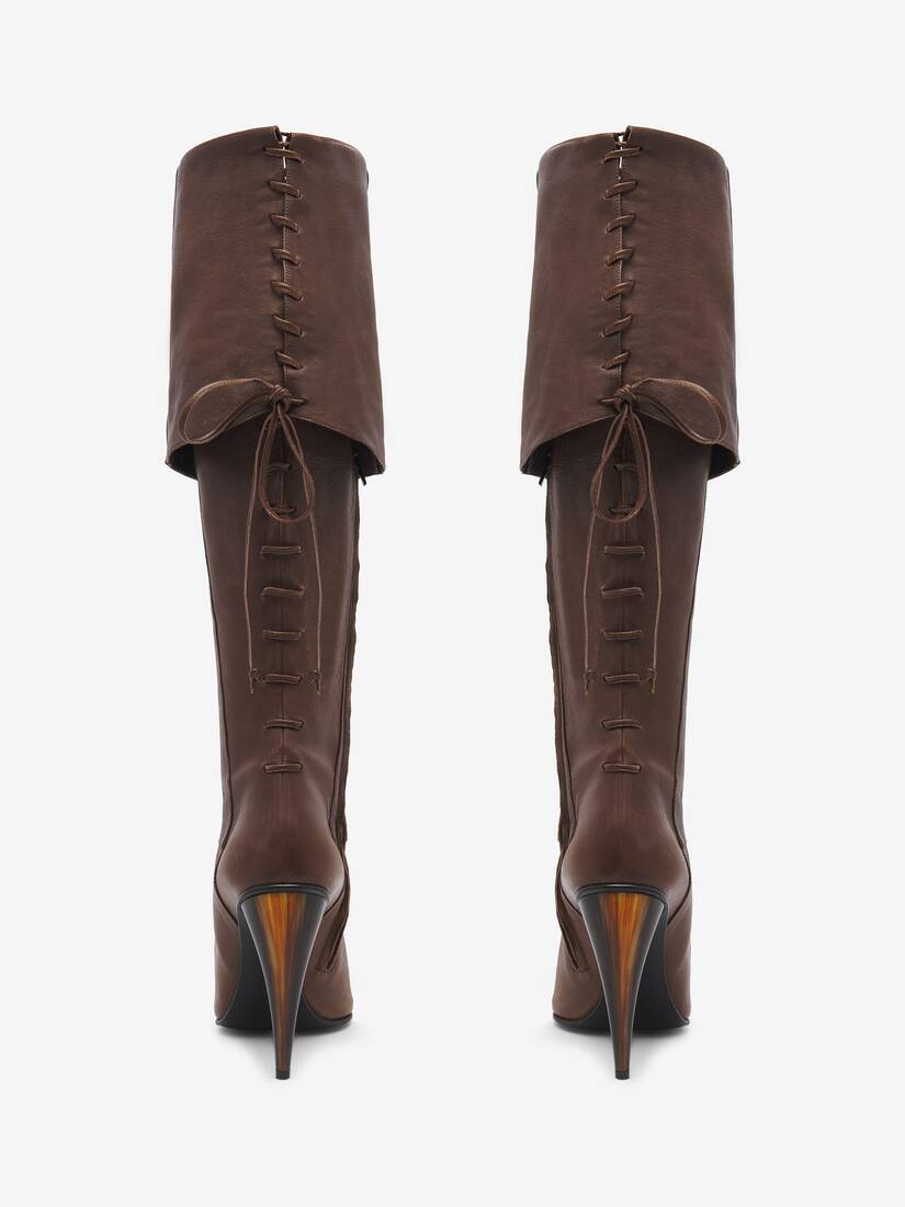 Alexander McQueen 角状鞋跟及膝长靴