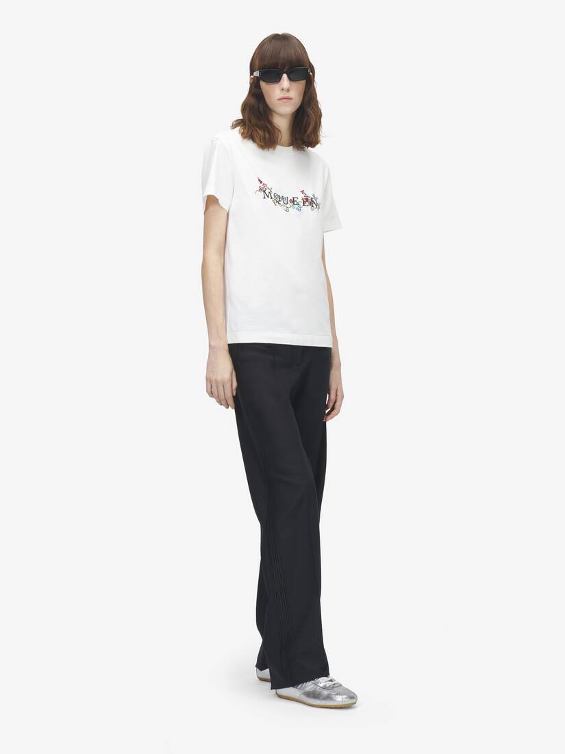 Alexander McQueen 花卉McQueen标志T恤