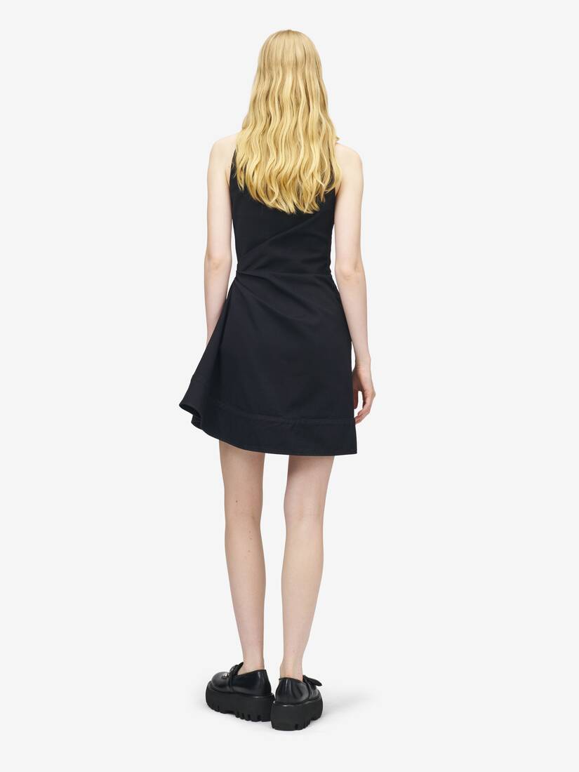 Alexander McQueen 牛仔布不对称迷你连衣裙