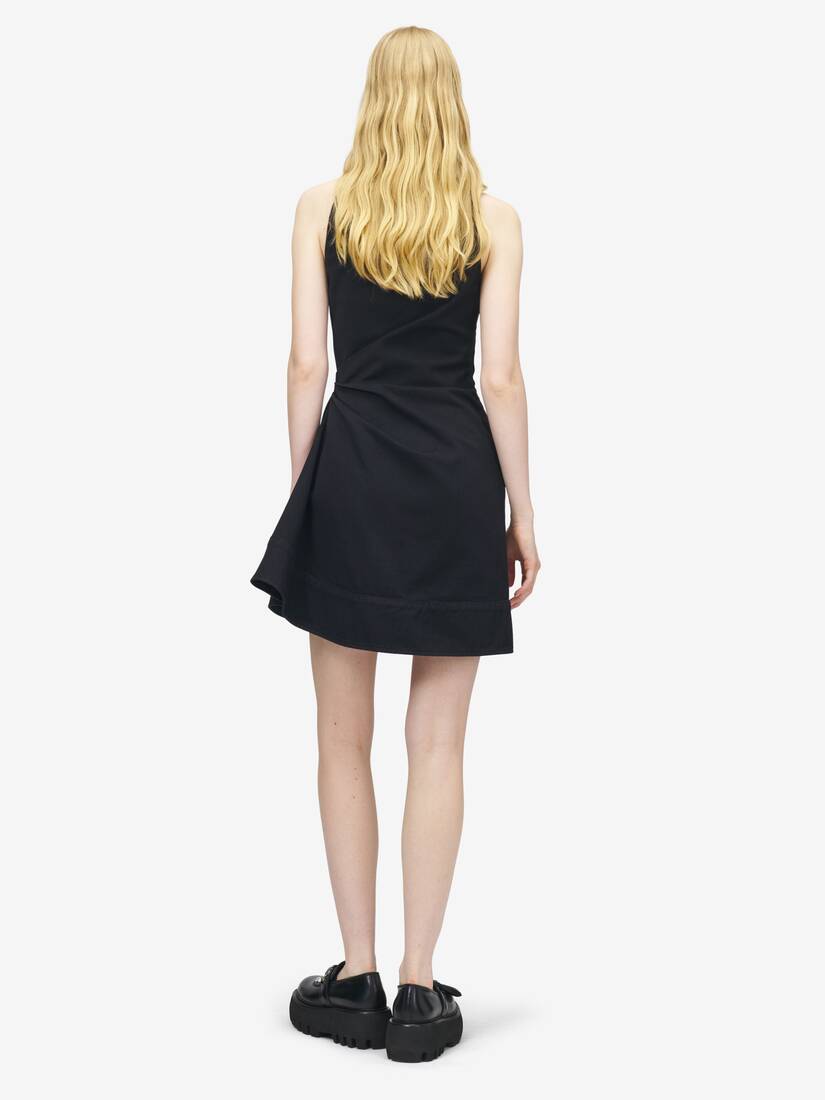 Alexander McQueen 牛仔布不对称迷你连衣裙