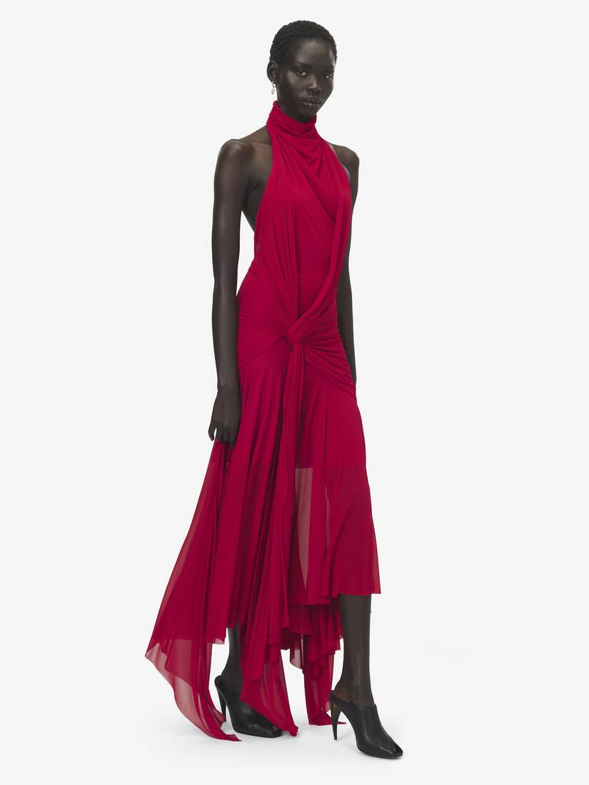 Alexander McQueen 不对称垂褶连衣裙
