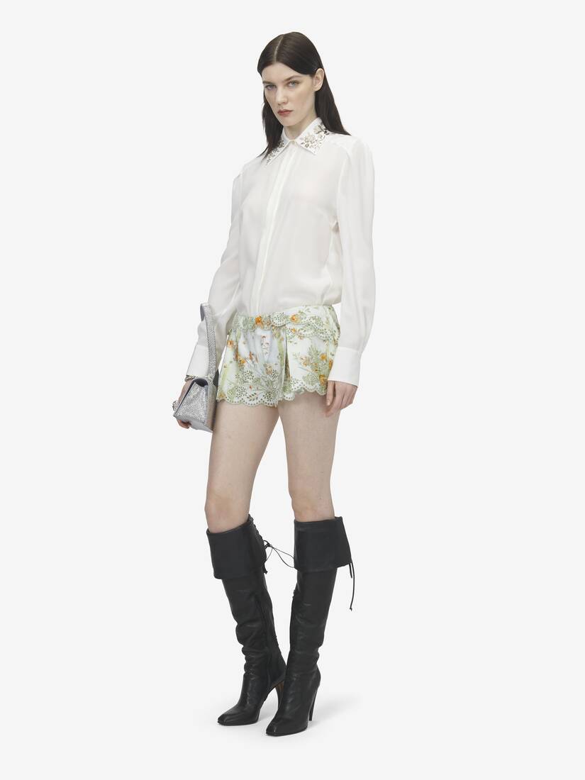 Alexander McQueen 花卉刺绣衬衫