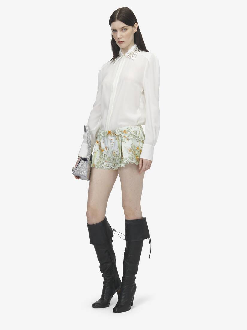 Alexander McQueen 花卉刺绣衬衫