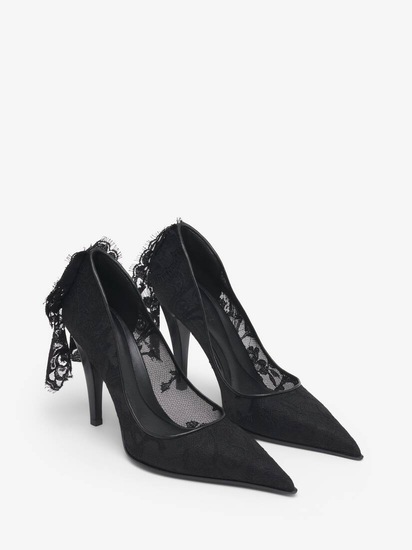 Alexander McQueen Heron蕾丝高跟鞋