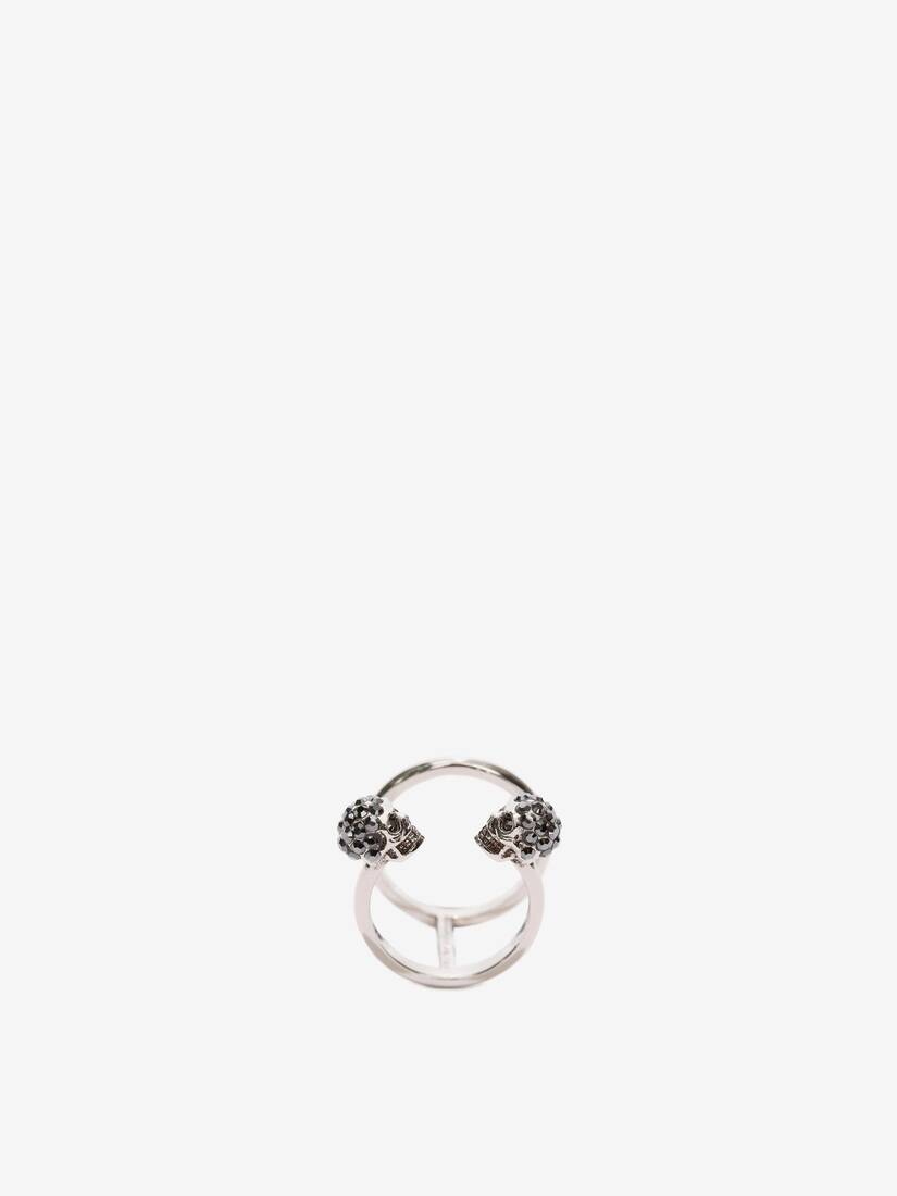 Alexander McQueen 双骷髅双圈戒指