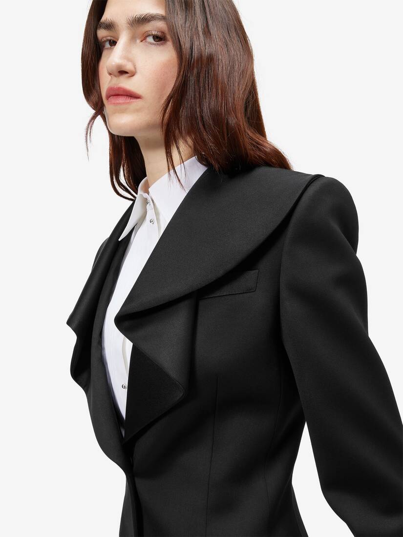 Alexander McQueen 瀑布领单排扣夹克