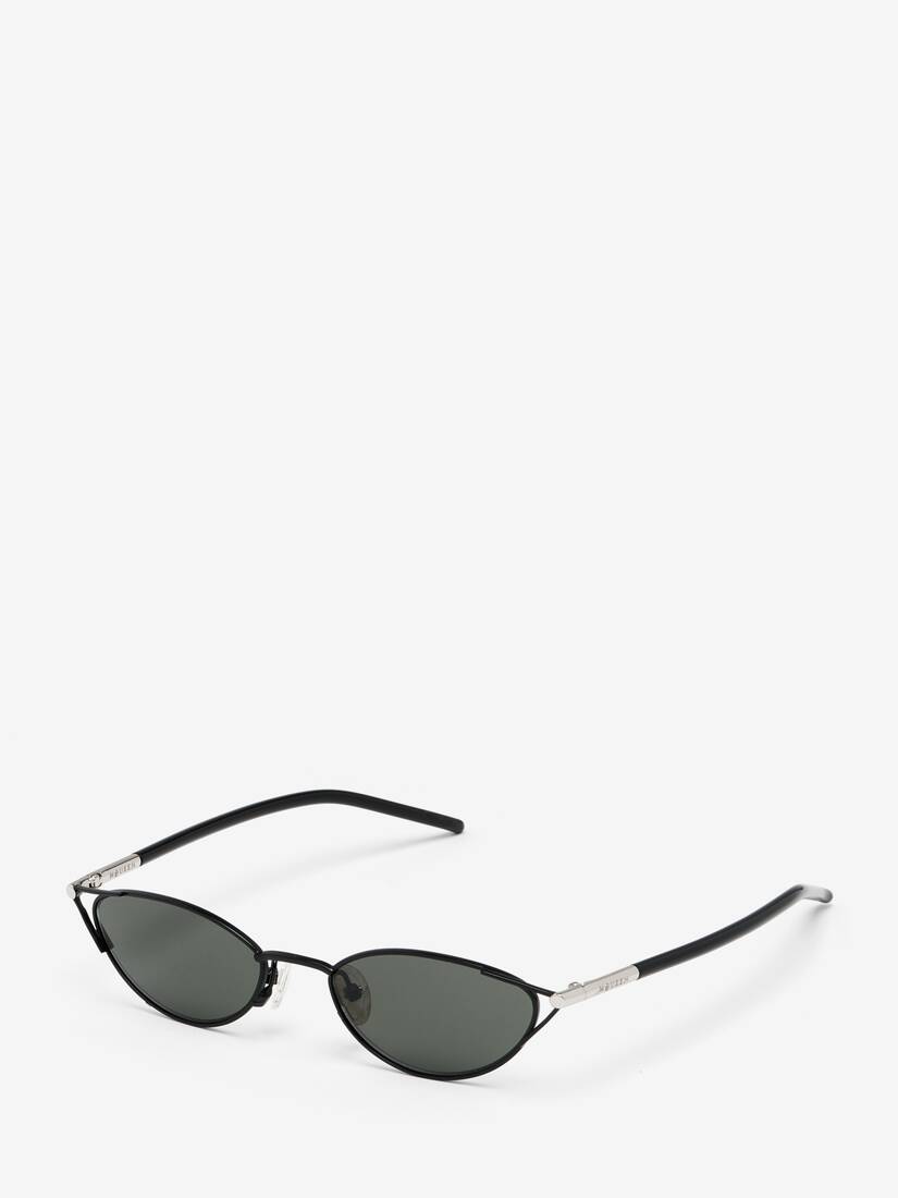 Alexander McQueen T-Bar流畅猫眼框太阳眼镜