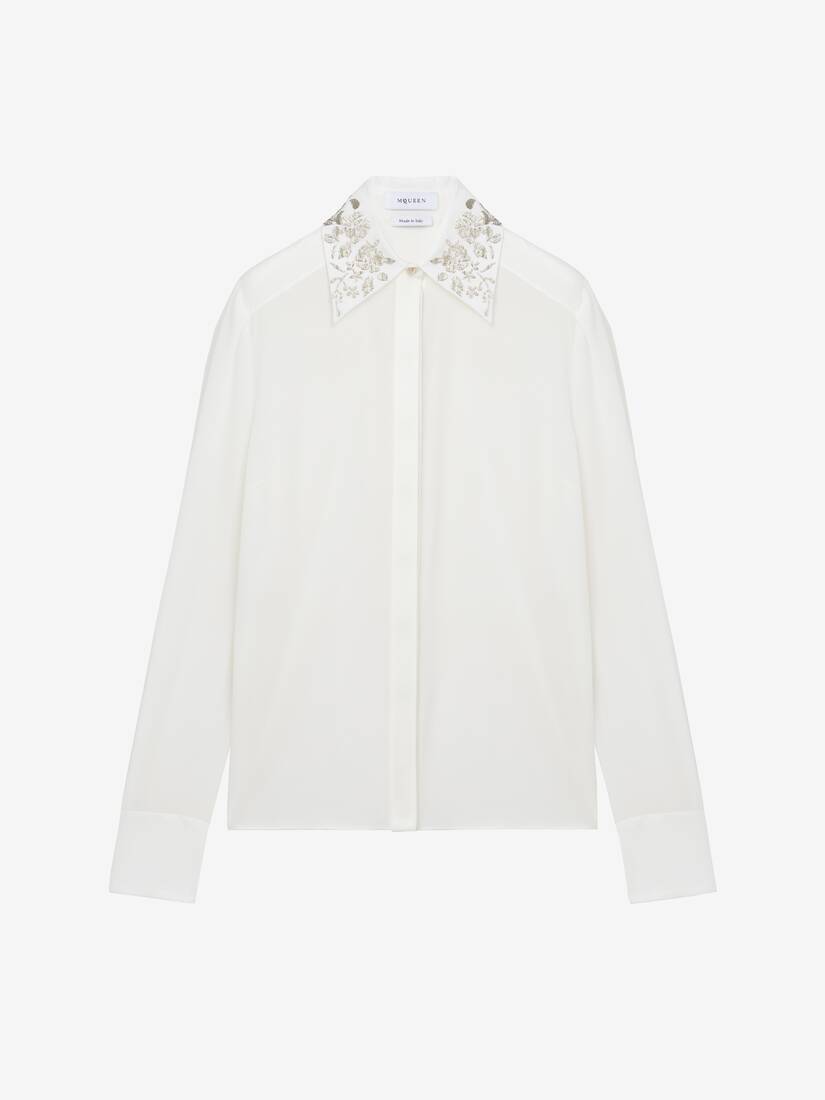 Alexander McQueen 花卉刺绣衬衫
