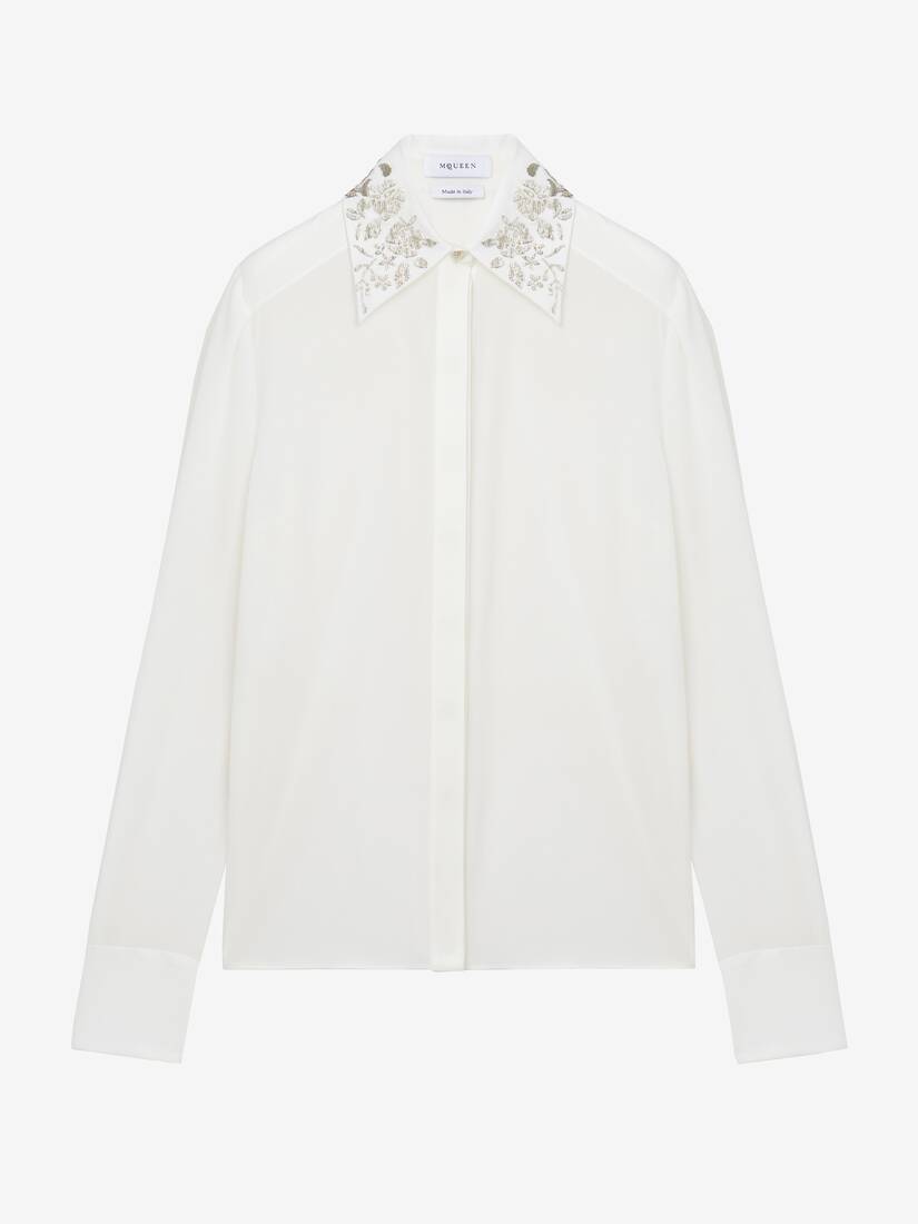 Alexander McQueen 花卉刺绣衬衫