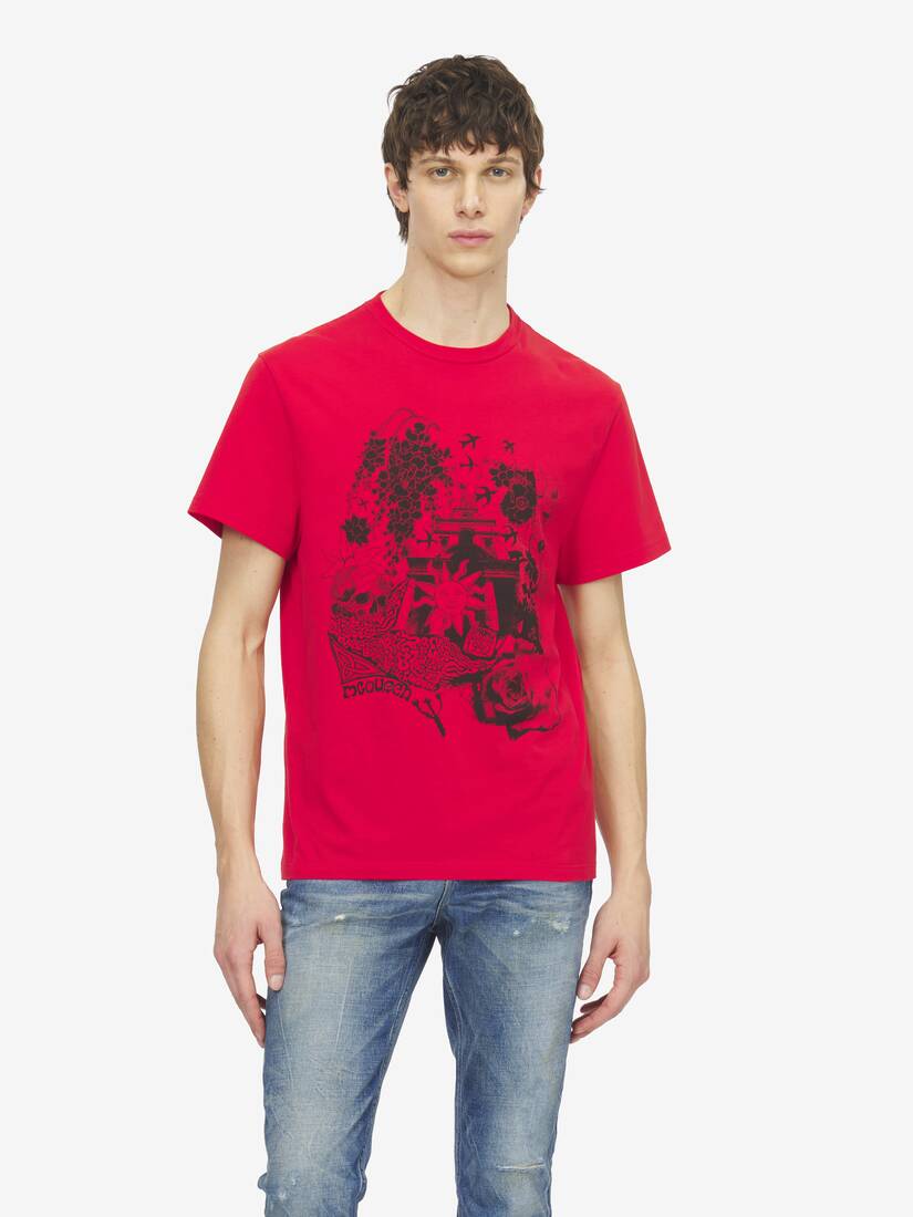 Alexander McQueen Fanzine印花T恤