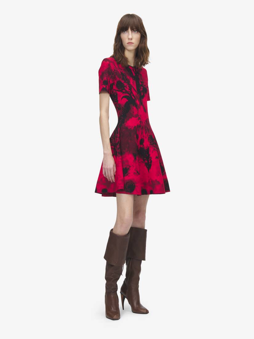 Alexander McQueen 花卉提花迷你连衣裙