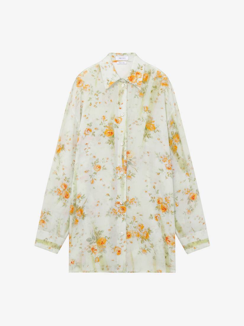 Alexander McQueen 花卉印花睡衣式衬衫