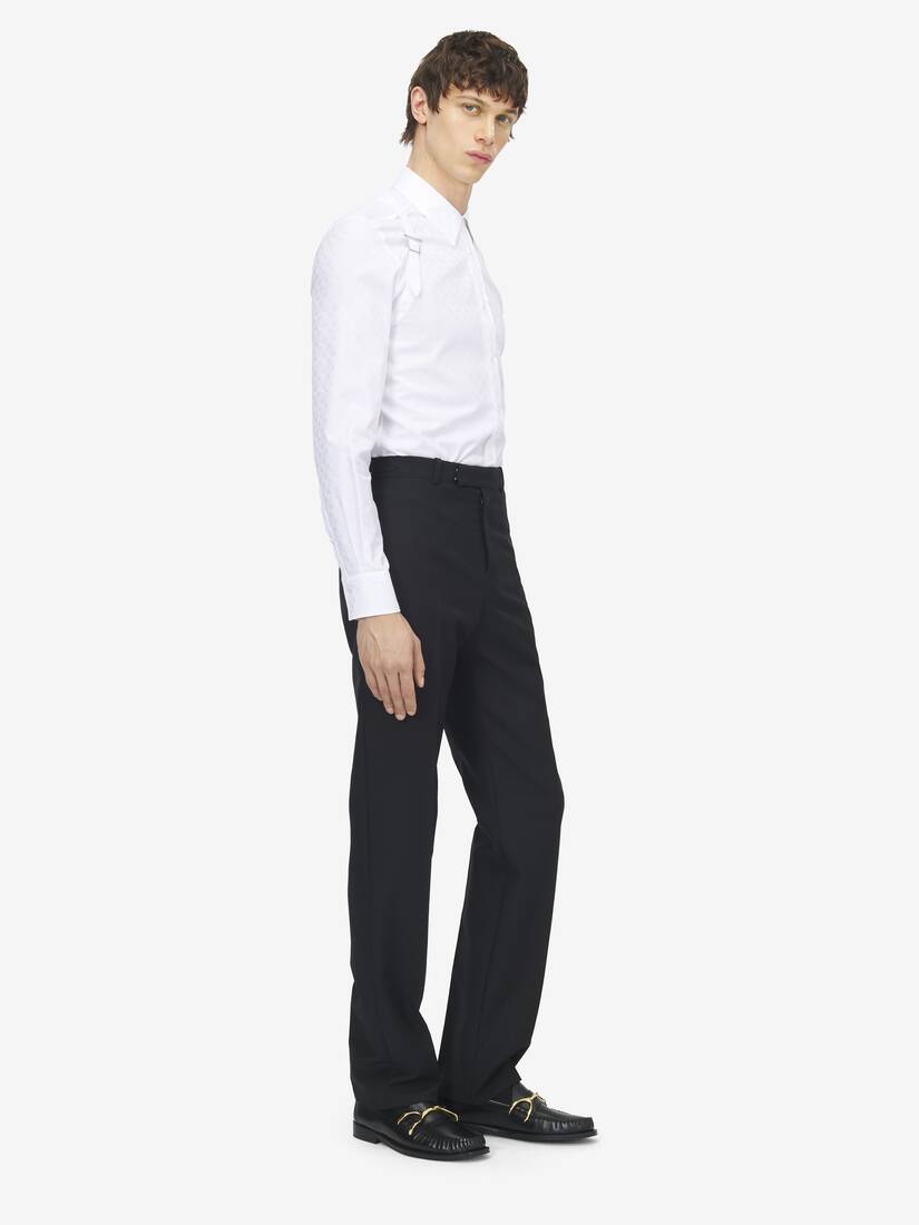 Alexander McQueen Skull提花背带衬衫