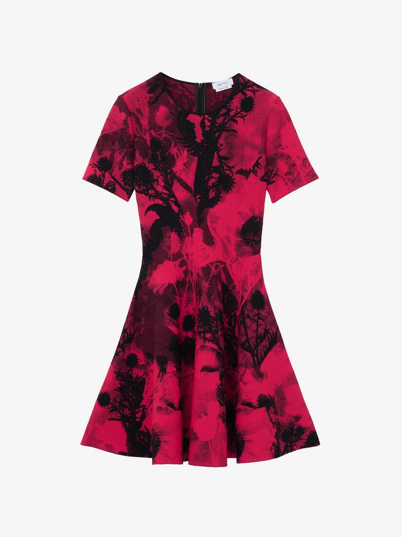 Alexander McQueen 花卉提花迷你连衣裙