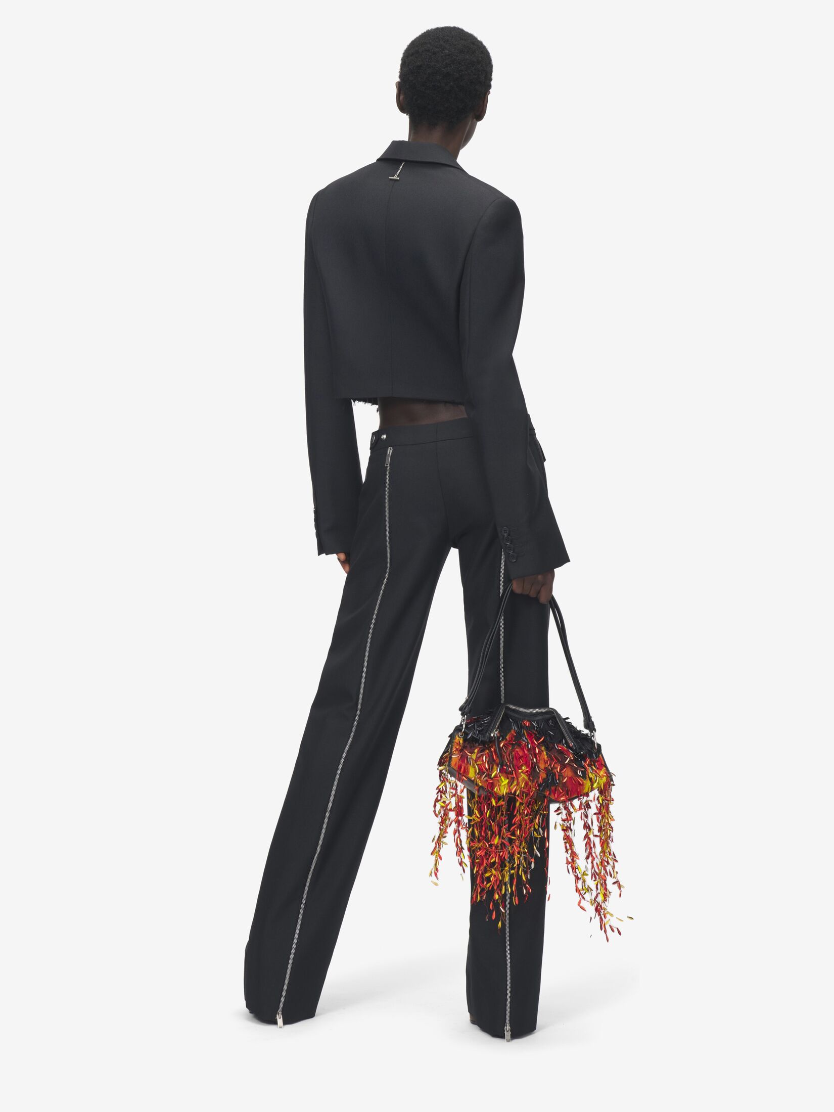 McQueen女士黑色女士直筒长裤黑色