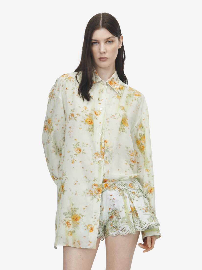 Alexander McQueen 花卉印花睡衣式衬衫