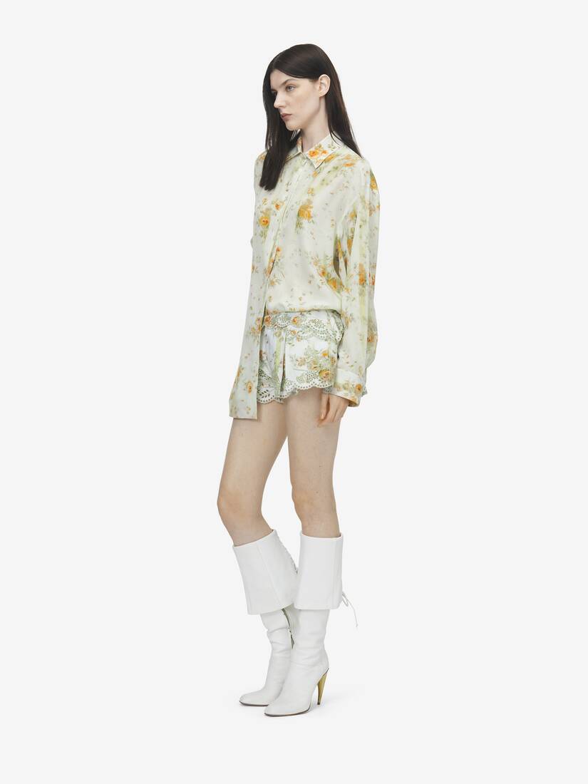 Alexander McQueen 花卉印花睡衣式衬衫