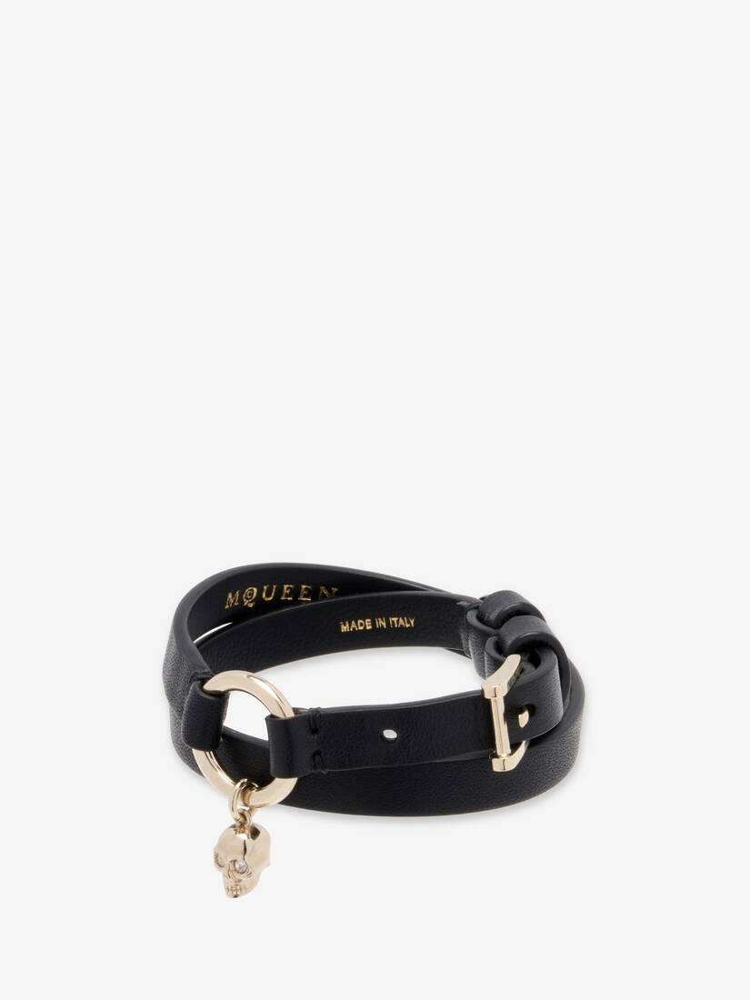 Alexander McQueen Skull饰环双圈手镯