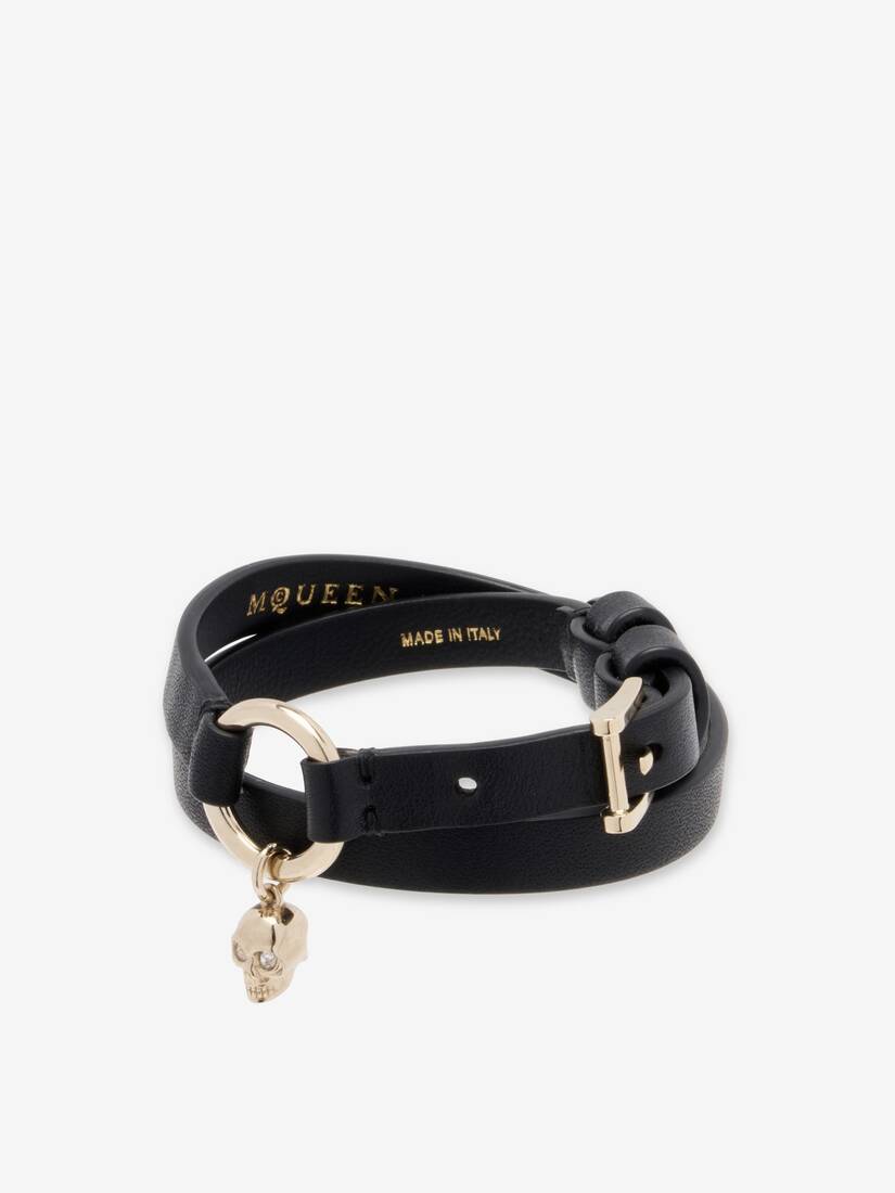 Alexander McQueen Skull饰环双圈手镯