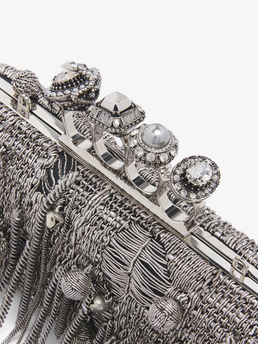 Alexander McQueen Snake Knuckle Clutch长款指环手拿包
