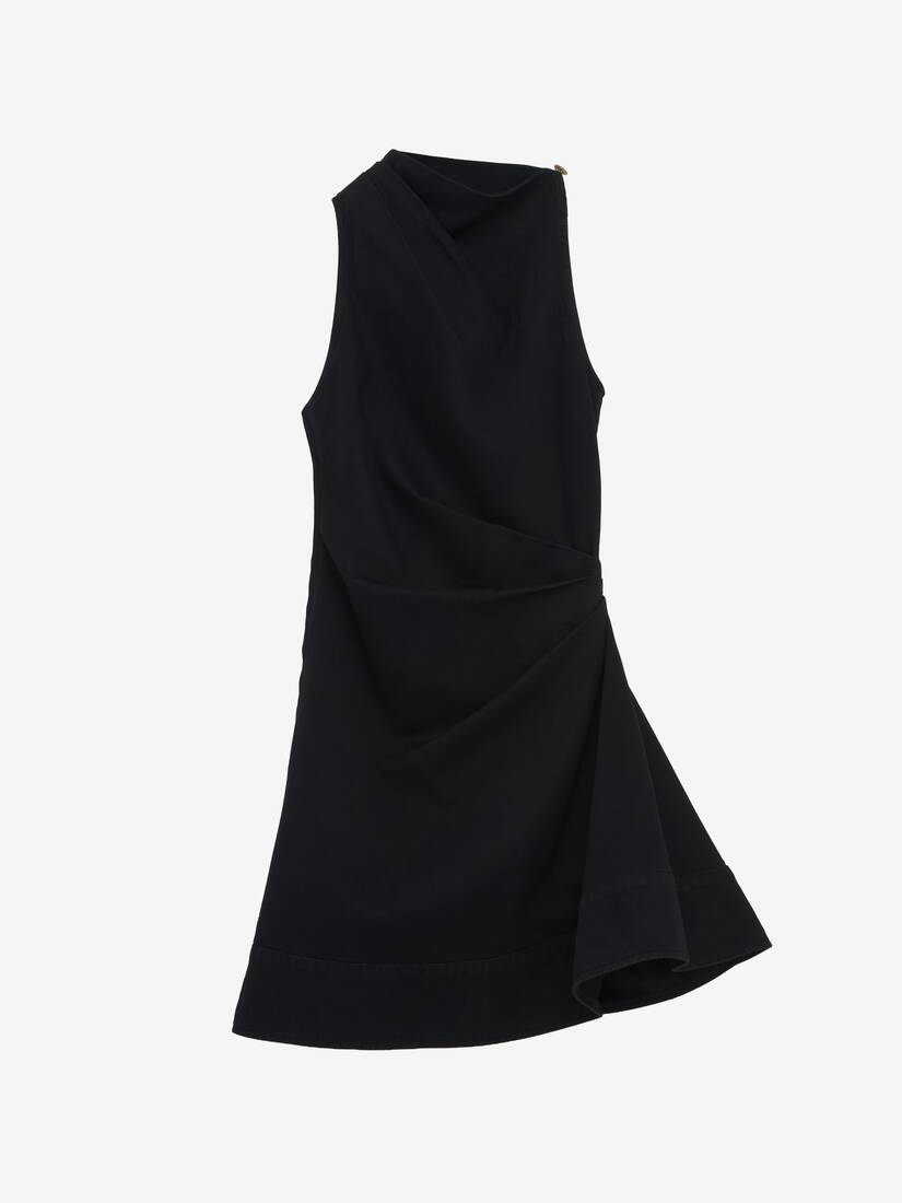 Alexander McQueen 牛仔布不对称迷你连衣裙